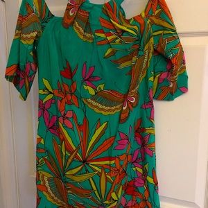 Trina Turk Spirit Silk Dress Cabana Print